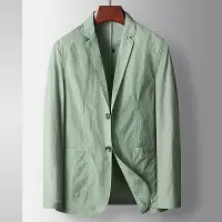 在飛比找樂天市場購物網優惠-【巴黎精品】西裝外套休閒西服-素色水洗簡約輕便男外套5色a1