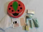 CLINIQUE MAKEUP BAG LADYBUG GIFT SET POWDER SUGAR BEAN LIPSTICK TRAVEL VTG NOS