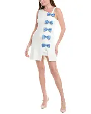 Adrianna Papell Asymmetrical Bow Sheath Dress