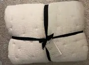 West Elm European Flax Linen Waffle Weave King/CalKing Comforter & 1 Sham