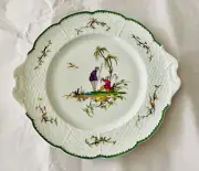 RAYNAUD LIMOGES SI KIANG HANDLED CAKE PLATE-NIB