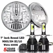 For MG Midget 1969-1979 Dodge Pair 7" Inch Round LED Headlights DRL Hi/Lo Beam