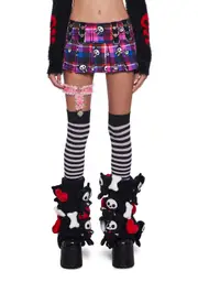 [Dolls Kill x Skelanimals] Foxy Plaid Mini Skirt
