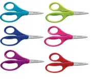 NIP 6 - Fiskars 5" Scissors for Kids Pointed Tip Safety Edge Teacher Recommended