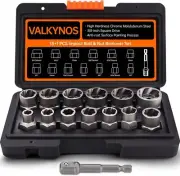 Valkynos Bolt Extractor Kit 13 Pcs, Stripped Bolt Extractor Set, Impact Bolt Nut