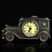 Unique Antique Copper Vintage Car Exquisite Clock Statues Collection Home Decor