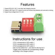 5-20V PD Fast Charging Test Board USB Type-C Adjustable PD Trigger Board Module