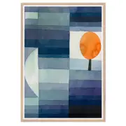 Galrie Paul Klee Autumn Moon Abstract Art Print for Modern Home Decor, Wood Frame, A0 84 x 119cm (33 x 47inch)