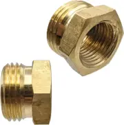 2 Pack Brass Garden Hose Adapter Fitting, 1/2” NPT Female Threads and 3/4" GHT M