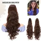 200g Extra Thick Synthetic Drawstring Ponytail Wavy Curly Clip in Hair Extesnion