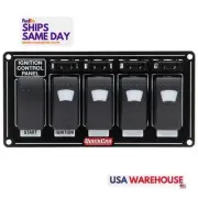 Quickcar 52-864, One Ignition Panel W/ Rocker Switches Fuses & Lights Black