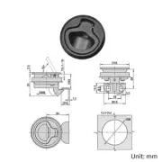 Door Pull for Camper- Marine Flush Pull Hatch Slam Hatch Locker