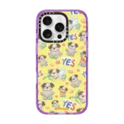 iPhone 16 Pro Impact Case MagSafe Compatible SLOWCOASTER Playing-Damsook pattern Phone Case