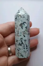Kiwi Jasper Crystal Tower (Sesame Agate) Amazonite/Tourmaline (A1)