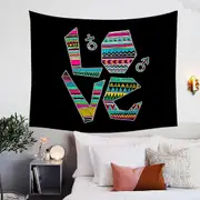 Love Multi Colored Pattern Tapestry