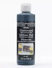 FolkArt ChalkBoard Multi-Surface Chalkboard Paint, 2651CA Black, 8 Fl. Oz.