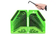 SWANLAKE 32PCS Hex Key Set Allen Wrench Set Metric & SAE 0.7mm-10mm 0.028"-3/8