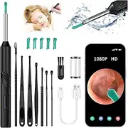 Ear Wax Removal Kit, Ear Cleaner with 1080P HD Camera,Smart Visual Earwax Remove Kits with 8 Pcs Ear Set for Daily Ear Pick