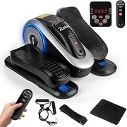 Zakle Under Desk Elliptical Machine, Ellipse Leg Exerciser for Seniors w/12 Adjustable Speeds, Fully Assembled Electric Pedal Exerciser While Sitting, Noiseless Elliptical Training Machine