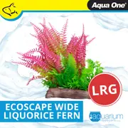 Aqua One Ecoscape Large Wide Liquorice Fern Pink/Hottonia Green (28265)