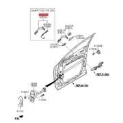 Left Front Outside Door Handle with Button for Kia Sorento 2015-2018
