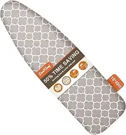 SUNKLOOF Extra Wide Ironing Board Cover and Pad,18X49 Reflective Silicone Ironing Board Cover,Resist Scorching and Staining,4 Fasteners,Elastic Edges,Large Protective Scorch Mesh Cloth,18X49in