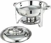 Food Warmers,Buffet Server Food Warmer,hot Plates Hot Pot Buffet Set 5 -Liter Full Insulation Game with Water Tray Fuel Grid Heated Fuel Grid Suitable for Parties/Dinners/Catering/Weddings B