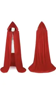 Long Hooded Cloak Robe Witch Capes Fancy Halloween Costume