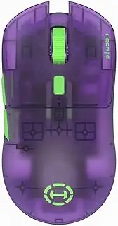 Edifier G3M PRO Wireless Gaming Mouse, Tri-Mode 2.4G/USB-C/Bluetooth/26000 DPI, Rechargeable Computer Mouse for Laptop PC Mac, Transparent Purplue