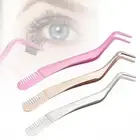 Anti-Static Lash Cluster Tweezers DIY Lashes Extension Tools for Self-grafting