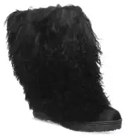 Bearpaw Boetis II Black Curly Lamb Fur Sheepskin Lined Mongolian Sherpa Boots 8