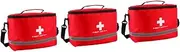 SEWOART 3pcs Kit Responder Pouch Basic Case Bags Emergency Trauma Bag Medical Bag Outdoor Defib Backpack Travel Bag Tool Bag Large Red