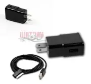 50X 2A TRAVEL ADAPTER+10FT USB CABLE CHARGER DATA BLACK GALAXY TAB 7.7 8.9 10.1
