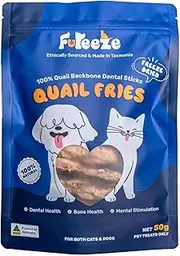 100% Quail Backbones Freeze-Dried Pet Treats, 50g, for Cats & Dogs