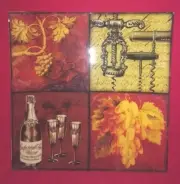 Certified International Square Glass Wine Serving Platter-New