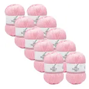 10x Malli Blend Basic 100g Acrylic/Polyester Yarn Knitting/Crochet Baby Pink
