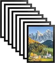 LUIBOXIN 8 PCS A4 Magnetic Picture Frames, Self Adhesive Picture Pocket Frame, Black A4 Magnetic Photo Display Frame for Diamond Painting, Photos, Notices, Certificate, Poster, Documents