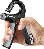 Digital Hand Grip Strength Trainer, Grip Strength Dynamometer Electronic, Professional Adjustable Digital Hand Training Gauge for Fitness