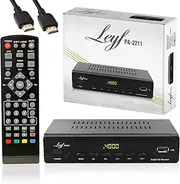 Leyf PA-2211 Cable Receiver DVB-C Digital Cable TV Full HD TV (DVB-C / C2, HDTV, DVB-T/T2, HD, SCART, USB) + HD Cable, Cable TV Suitable for All Cable Products