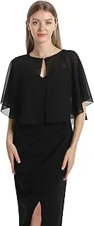 [Hotshawl] Soft Capelets capes Shawls and Wraps for Dress Chiffon Shrug Wedding Cape Cover Up