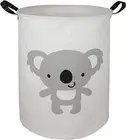 KUNRO Large Storage Basket Toy Box Bin 19.7x15.7 Inch (Pack of 1), Grey Koala