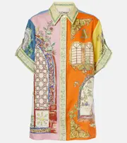 [Alemais] Alémais Monte printed linen shirt UK 14 multicoloured