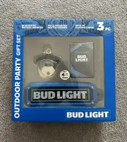 Bud Light Outdoor Party Gift Set Bluetooth Speaker Bottle Opener Playing Cards