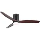 PUDO 52 in 1-LIght Black Integrated LED Indoor Ceiling Fan Lighting w/ Remote