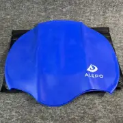 Alepo Best Swim Cap for Women Hair & Ear Protection Blue Silicone NEW