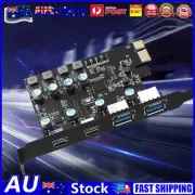 PCIE Expansion Card 2*USB A Port+2*USB C Port/USB3.2 GEN1 Expansion Module Card