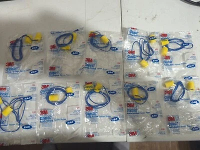 (10) Pair 3M E-A-R Classic Yellow Foam Ear Plugs NRR29 29dB 312-1080