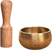 Yunhgft Mini Sound Bowl Set Little Tibetan Sound Bowl Studdy Polydoule Handmade Meditation Bol for Sound Baths Buddhist, Type A