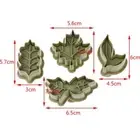 4Pcs/set DIY bake mold leaf shape 3D cookie cutter biscuit molds kitchen tool-b