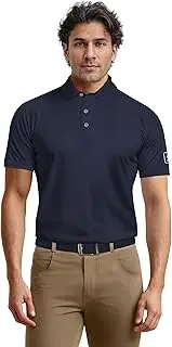 [PGA TOUR] Men's Solid Cooling Texture Golf Polo Shirt